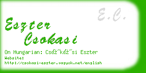 eszter csokasi business card